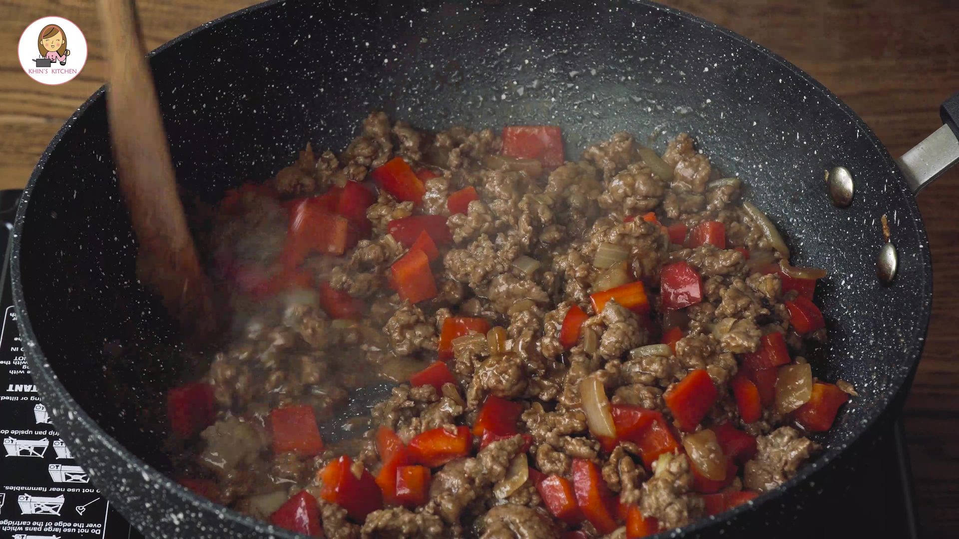 Chilli Pepper Beef ( Ground Beef ) Khin's Kitchen Quick Stir Fry Recipe