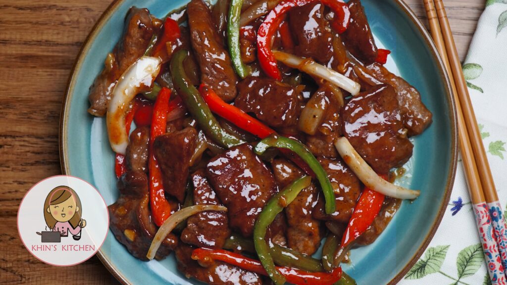 Pepper Steak Stir Fry - Beef Recipes - Khin's Kitchen