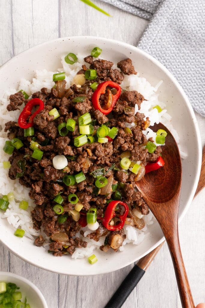 Mongolian Ground Beef | Khin's Kitchen | Beef Recipe