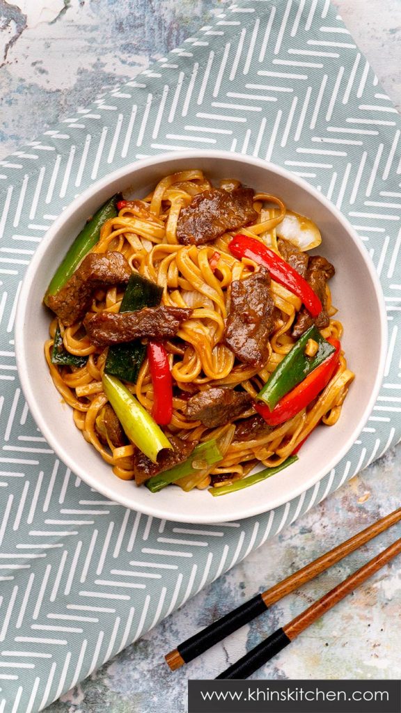 Hoisin Beef Noodle - Khin's Kitchen | Chinese Cuisine