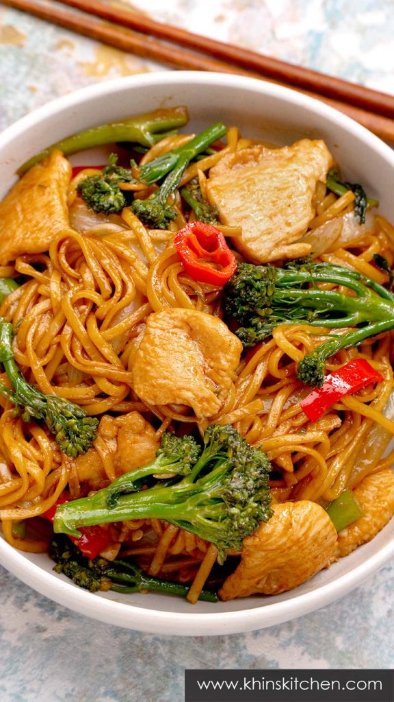 Chicken Broccoli Noodles - Khin's Kitchen | Noodle recipe