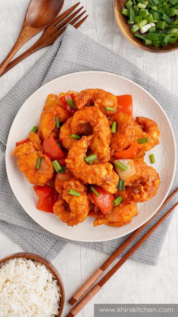 sweet and sour prawns