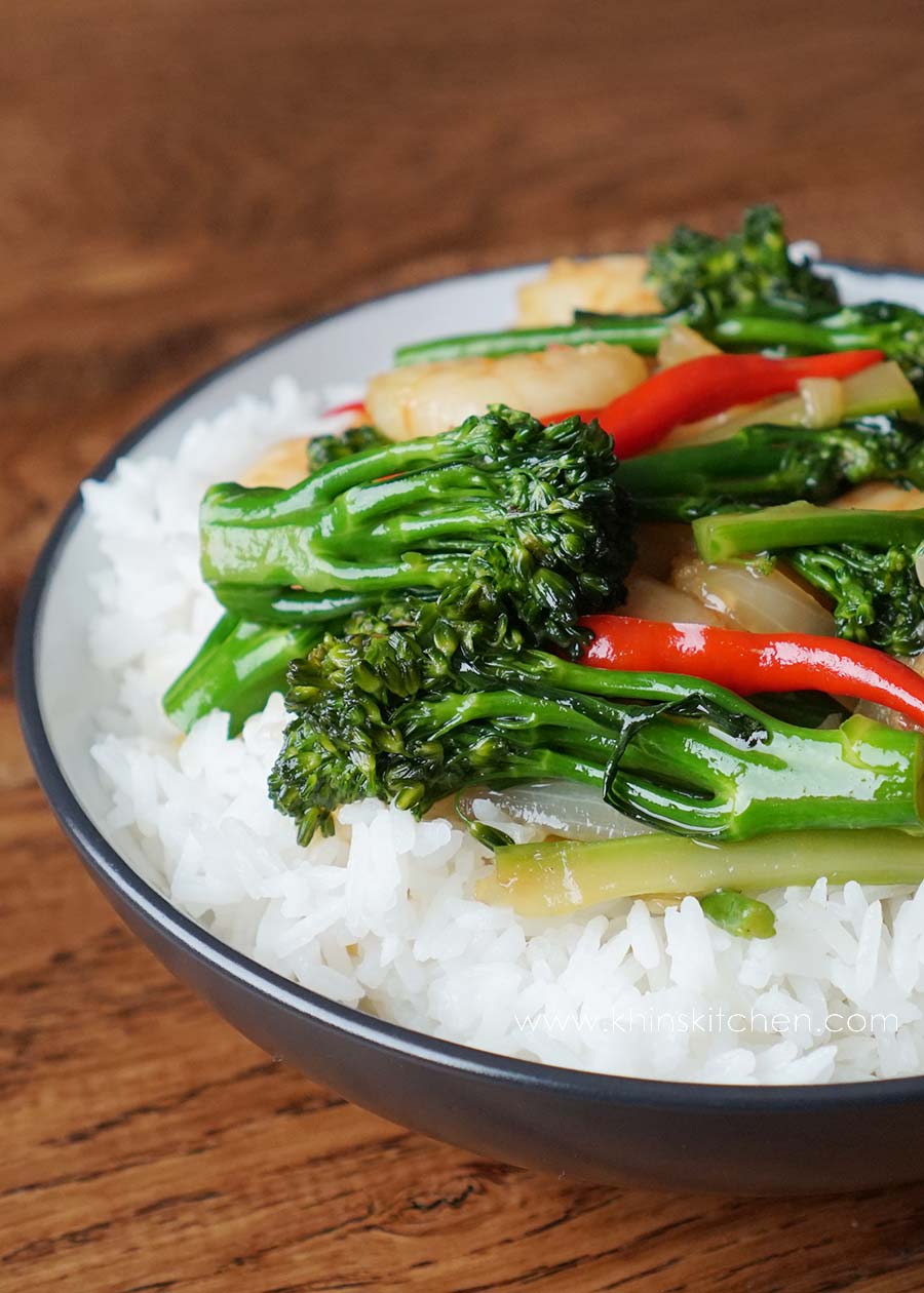 Stir-fry prawn & broccoli