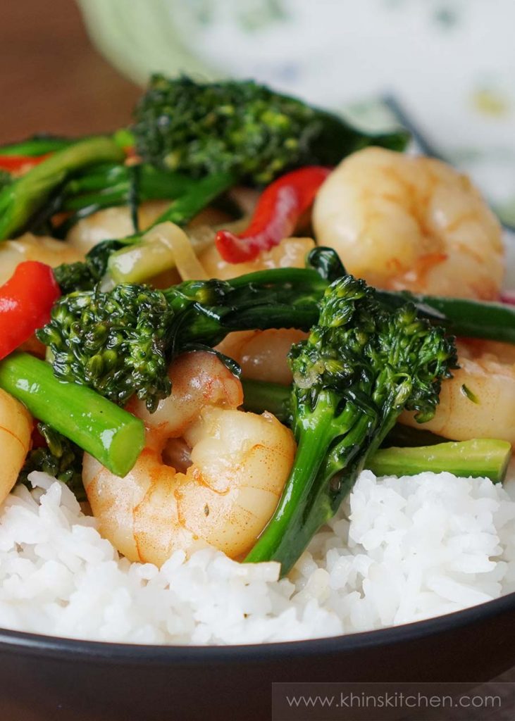 Stir-Fry Prawns & Broccoli - Khin's Kitchen | Chinese Cuisine