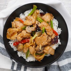 chicken and mushroom stir fry