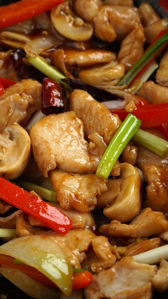 Chicken & Mushroom Stir Fry - Khin's Kitchen - Chinese Chicken Recipes