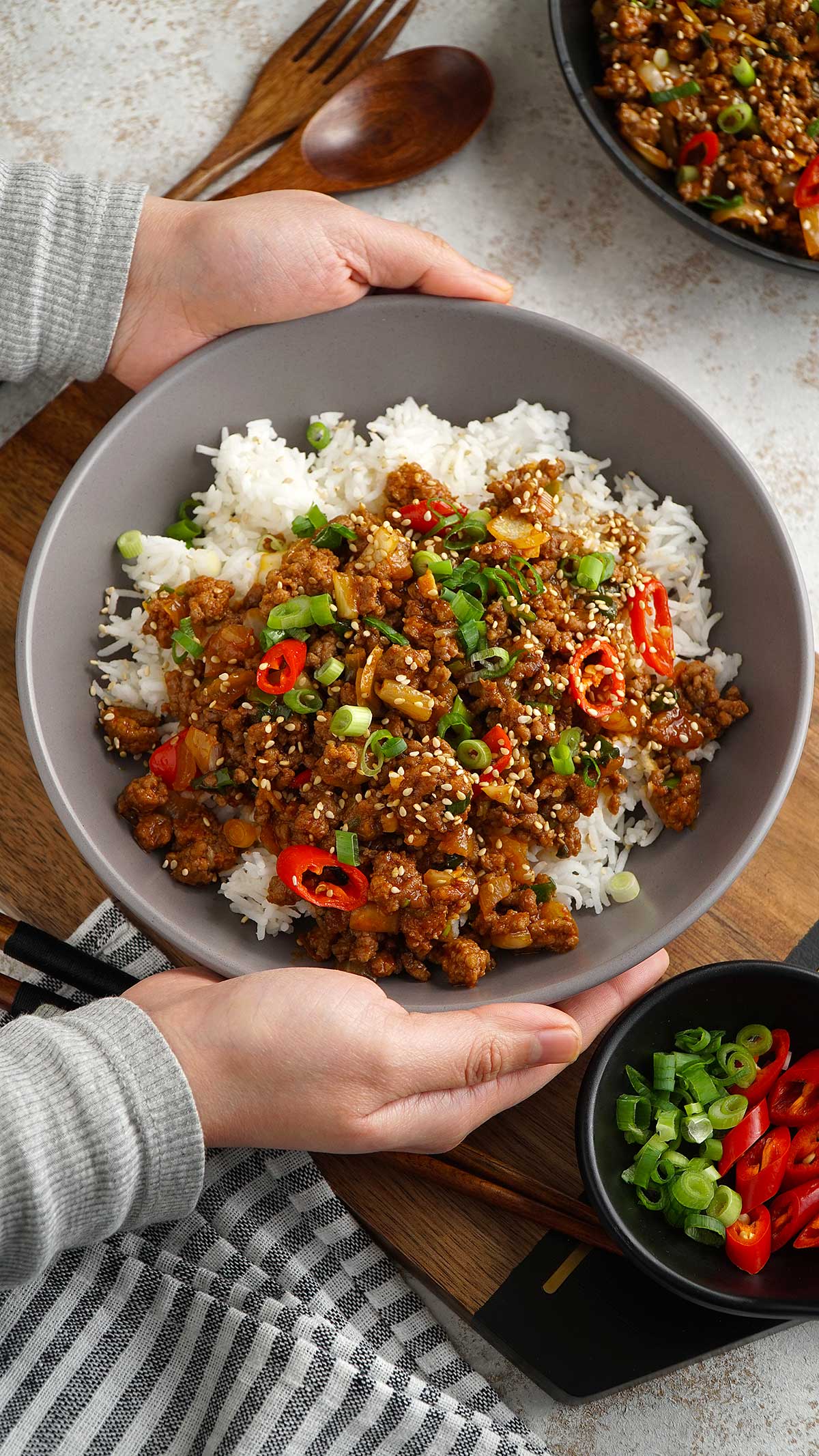 Asian Ground Beef Bowl - The flavours of kitchen