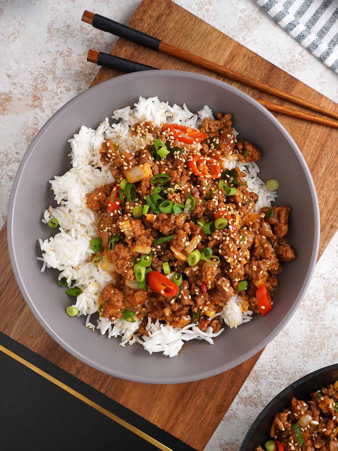 Korean Beef Bowl - Khin's Kitchen - Asian Ground Beef Recipes