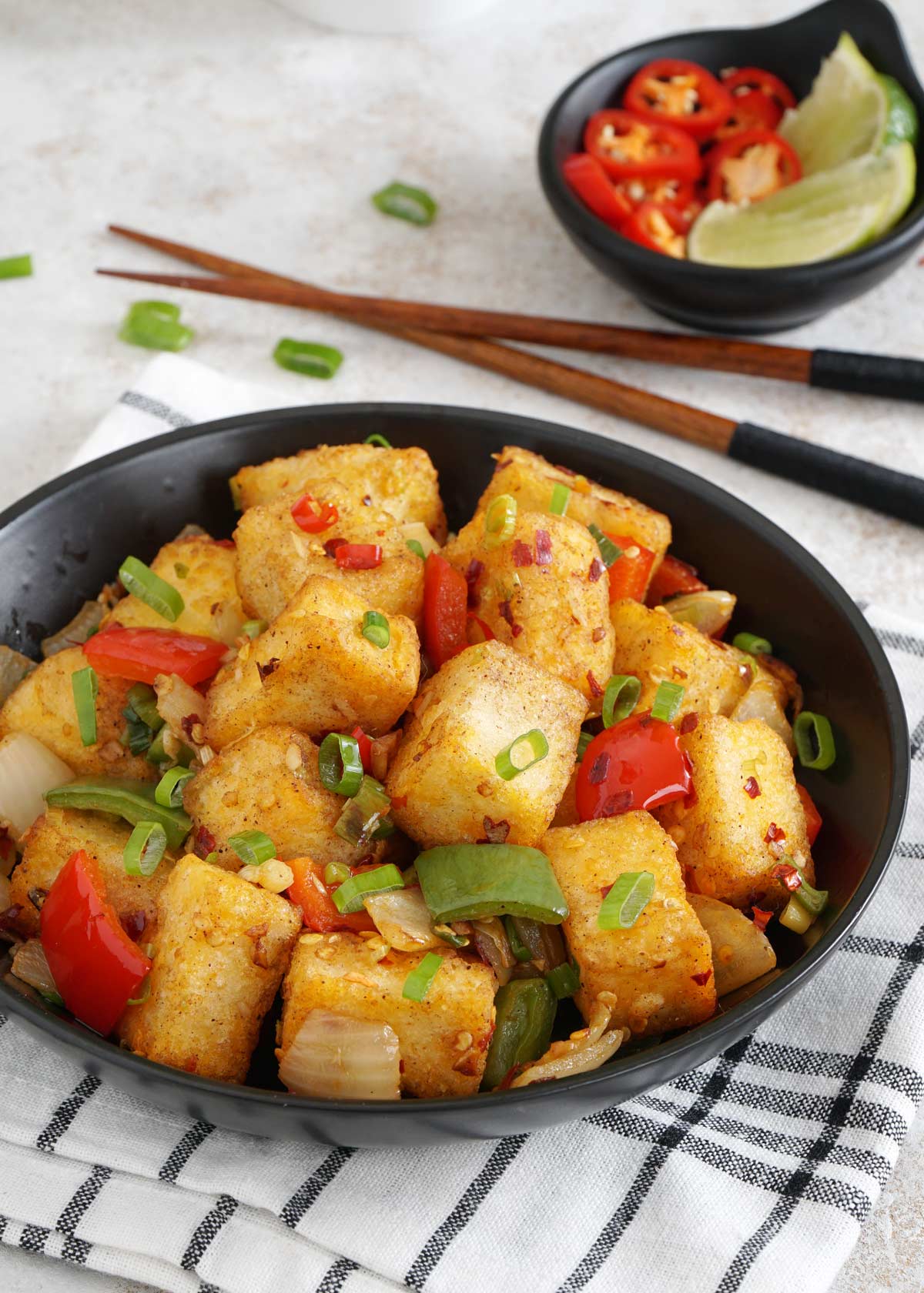 Salt and Pepper Tofu | Khinskitchen Crispy Salt & Chilli Tofu Recipe