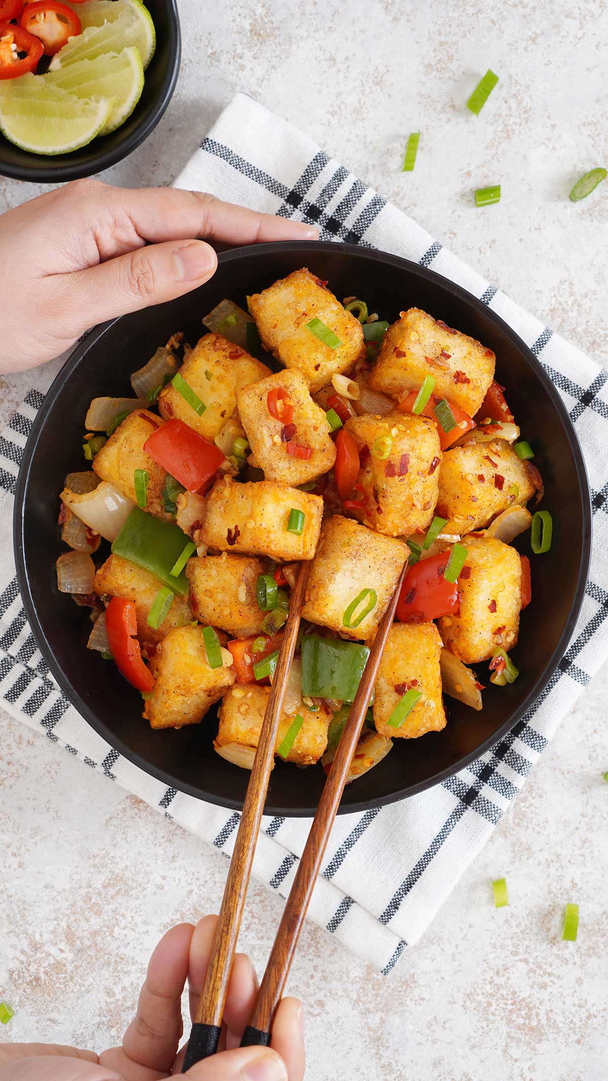 Salt and Pepper Tofu | Khinskitchen Crispy Salt & Chilli Tofu Recipe