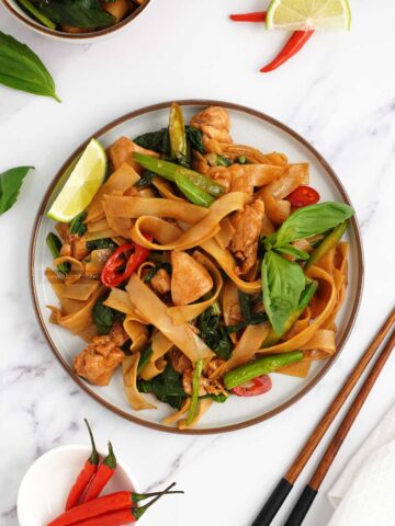 Drunken Noodles ( Pad Kee Mao ) - Khin's Kitchen