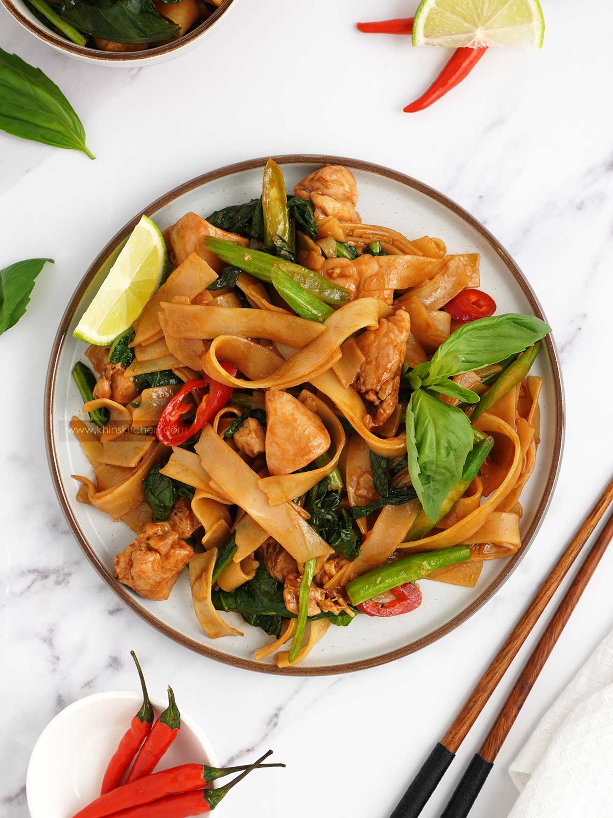 Drunken Noodles Pad Kee Mao