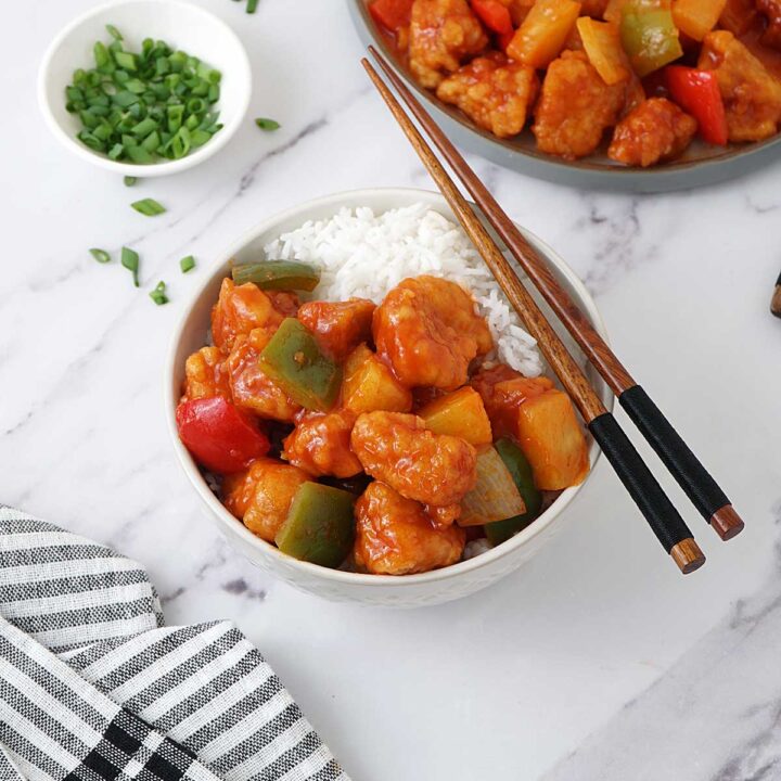 Sweet and Sour Chicken Hong Kong Style Khin's Kitchen Chinese Cuisine