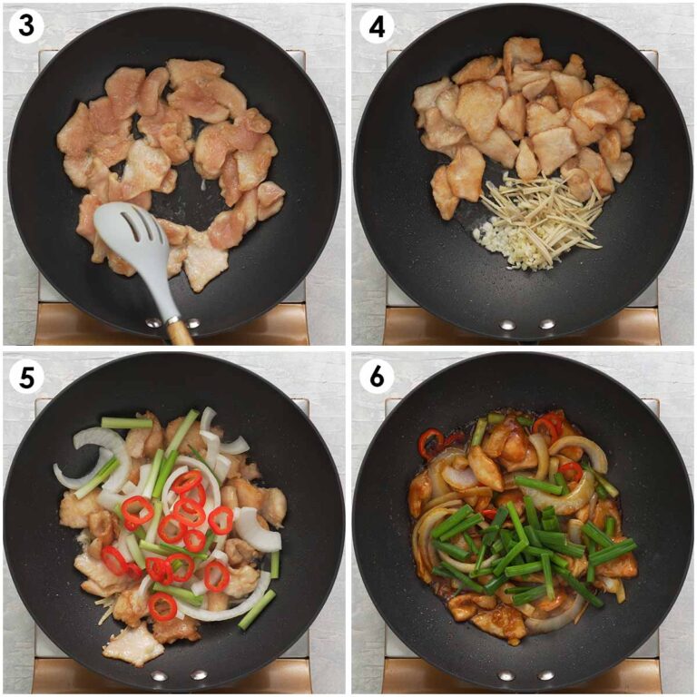 Chicken with Ginger and Spring Onions Khin's Kitchen