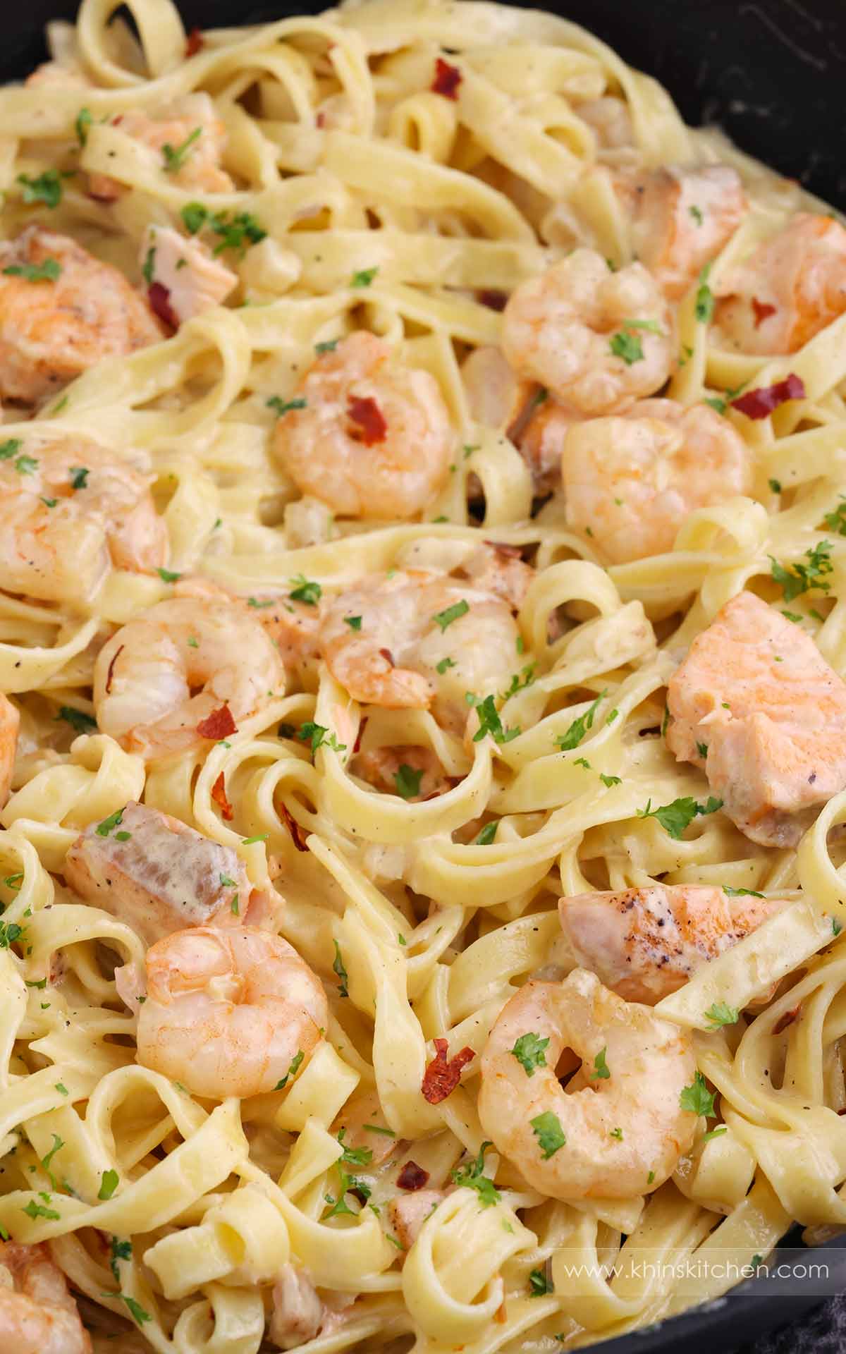 Salmon And Prawn Pasta Khin s Kitchen