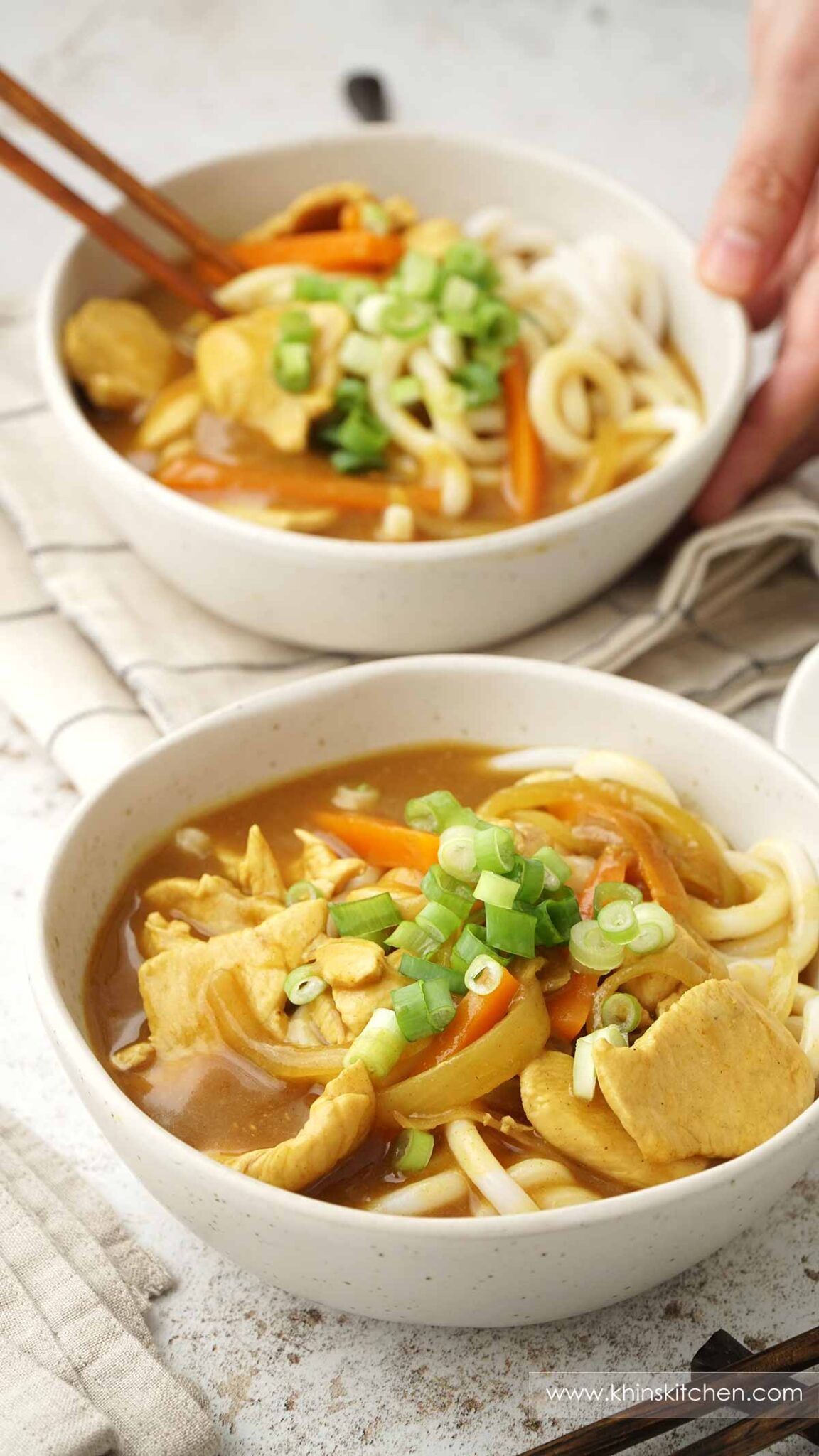 Curry Udon with Chicken Khin's Kitchen