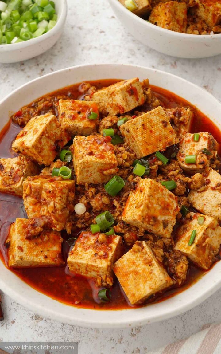 Spicy Sichuan Mapo Tofu ( 麻婆豆腐 ) - Khin's Kitchen