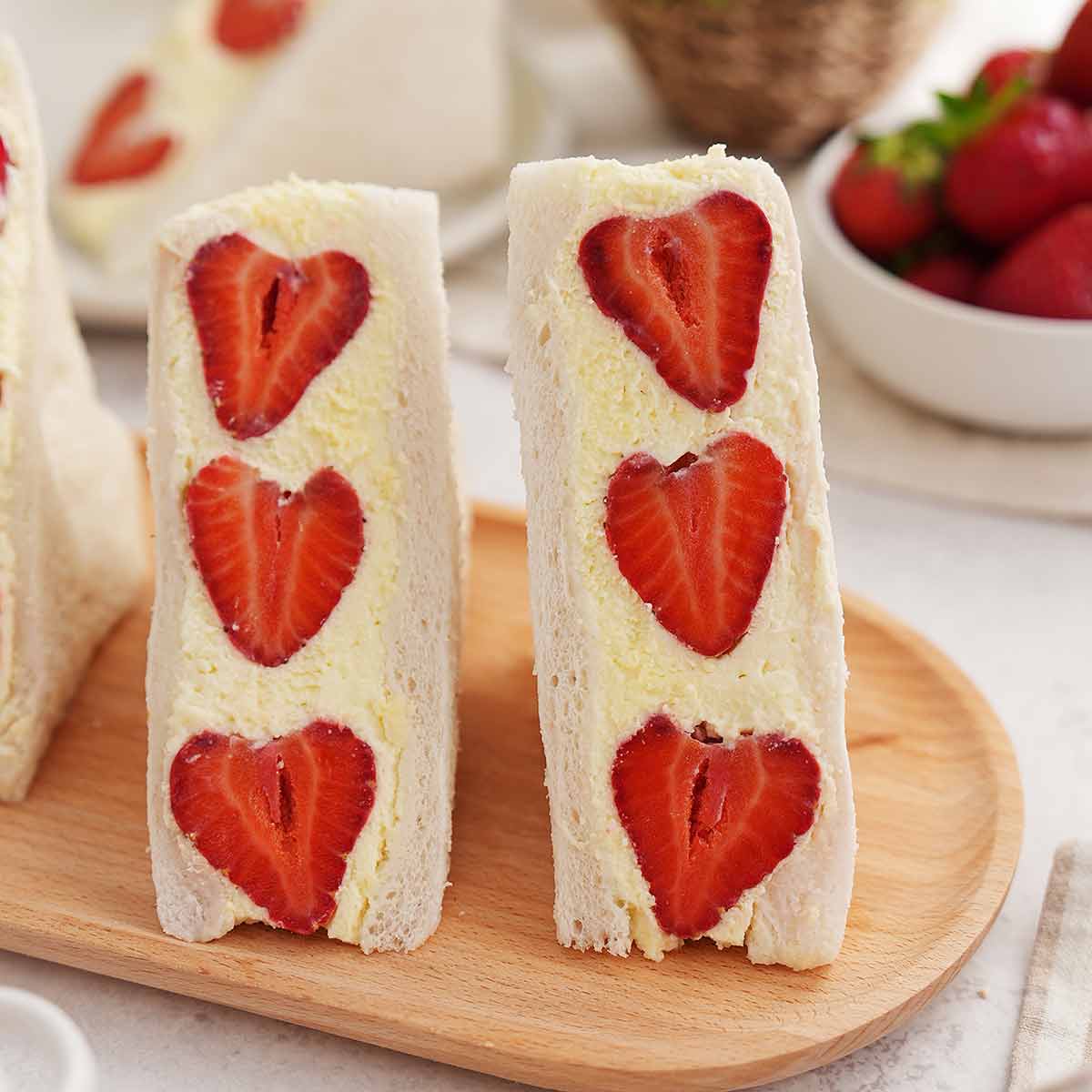 Japanese Strawberry Sandwich (Ichigo Sando)
