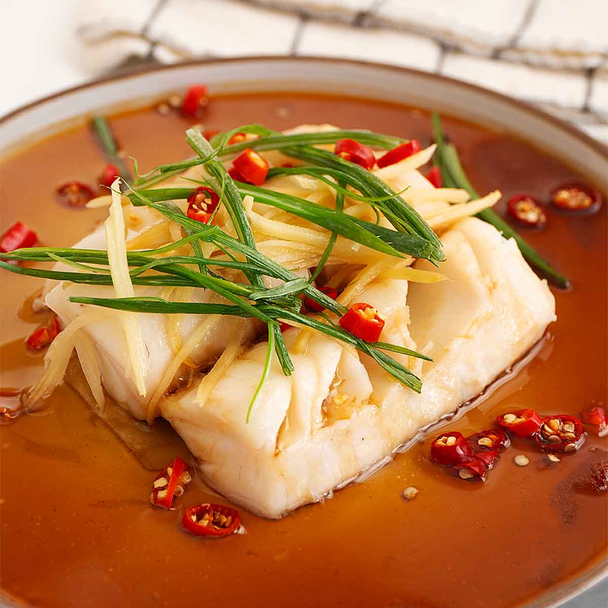 Steamed Cod Fish